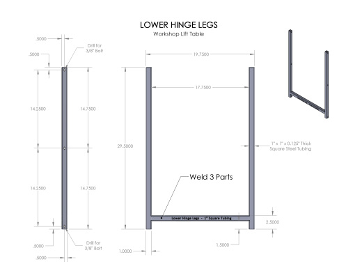 DIY Lift Table自制升降台模型3D图纸 Solidworks设计(1)缩略图